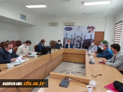 نشست تخصصی در خصوص بررسی و رفع موانع و مشکلات زمین های دانشگاه فرهنگیان استان سمنان  8