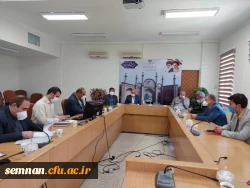 نشست تخصصی در خصوص بررسی و رفع موانع و مشکلات زمین های دانشگاه فرهنگیان استان سمنان  9