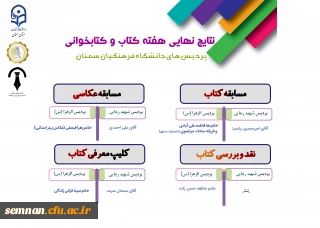 نتایج نهایی برنامه ها و مسابقات هفته کتاب و کتابخوانی 1399 