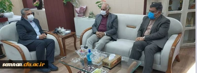 جلسه مشترک با حضور فرماندار سمنان،مدیر کل آموزش و پرورش استان و سرپرست مدیریت پردیس های استانی دانشگاه فرهنگیان در محل فرمانداری