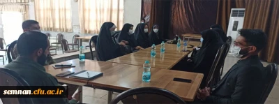 نشست صمیمانه مسئول مرکز بسیج دانشجویی دانشگاه فرهنگیان کشور با اعضای شورای بسیج دانشجویی دانشگاه فرهنگیان استان سمنان