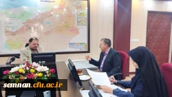 جلسه مشترکی با حضور فرماندار سمنان،سرپرست مدیریت پردیس های استانی دانشگاه فرهنگیان وسرپرست پردیس خواهران در محل فرمانداری برگزار گردید. 3