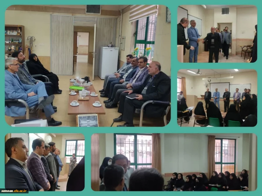 حضور مدیرکل محترم آموزش و پرورش استان سمنان جناب دکتر وزیری در کلاس های درس پردیس الزهرا به مناسبت پاسداشت مقام دانشجو  2